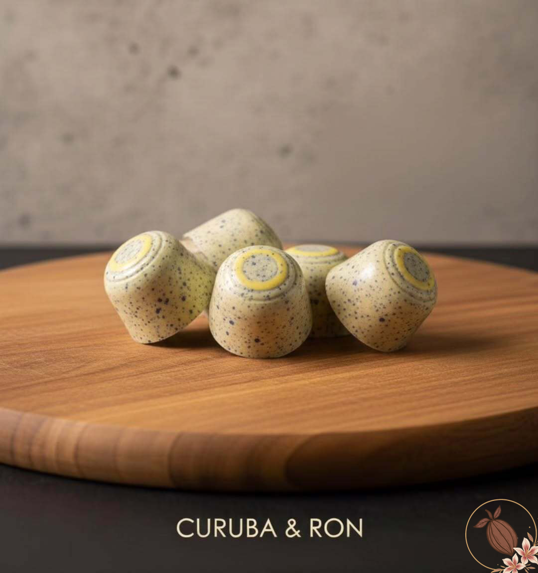 Bombón De Curuba y Ron - Bombón artesanal de chocolatería Amor Relleno Bogotá