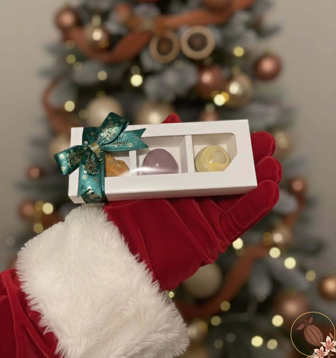 Caja De 3 Unidades - Bombón artesanal de chocolatería Amor Relleno Bogotá